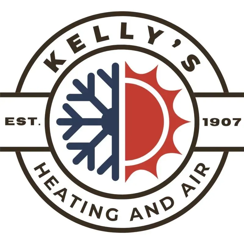 Kelly's Heating and Air logo featuring a snowflake and sun symbol, representing HVAC services established in 1907.