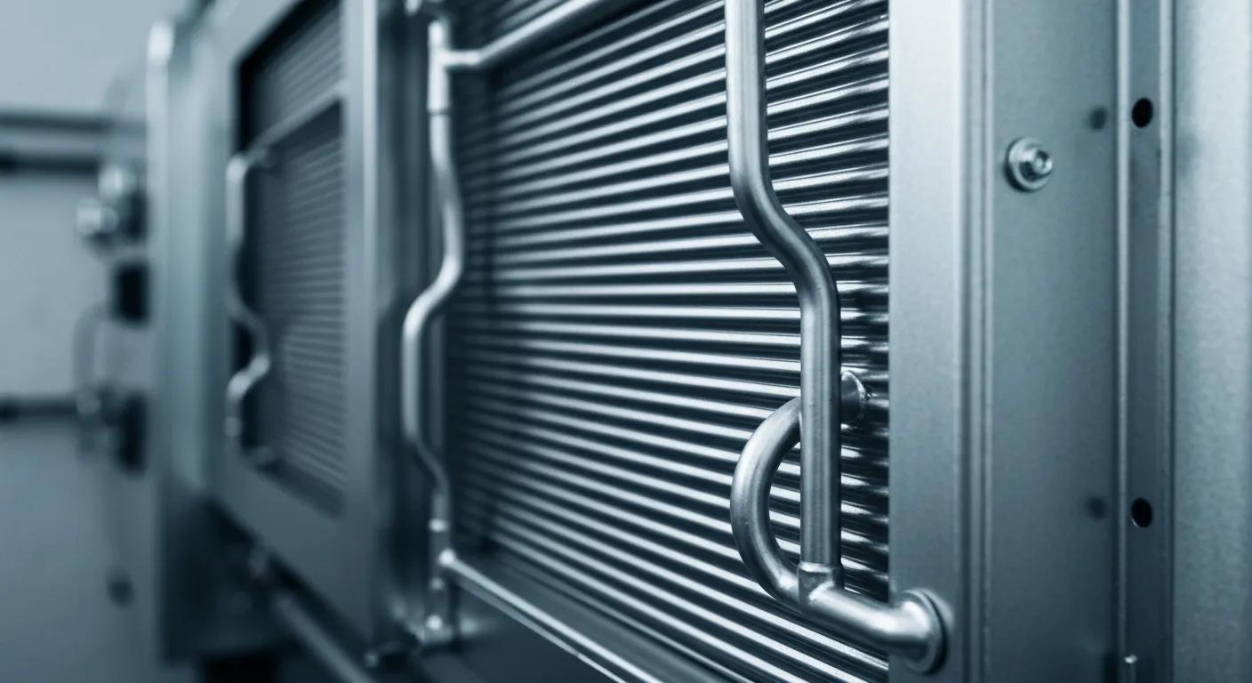 Sparkling clean furnace heat exchanger showing peak energy efficiency