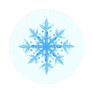 Snowflake illustration representing winter season and off-season air conditioning care for homes in Lewisville, Texas.