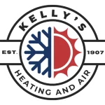 Kelly's Heating and Air logo featuring a snowflake and sun symbol, representing HVAC services for heating and cooling in Flower Mound, TX.
